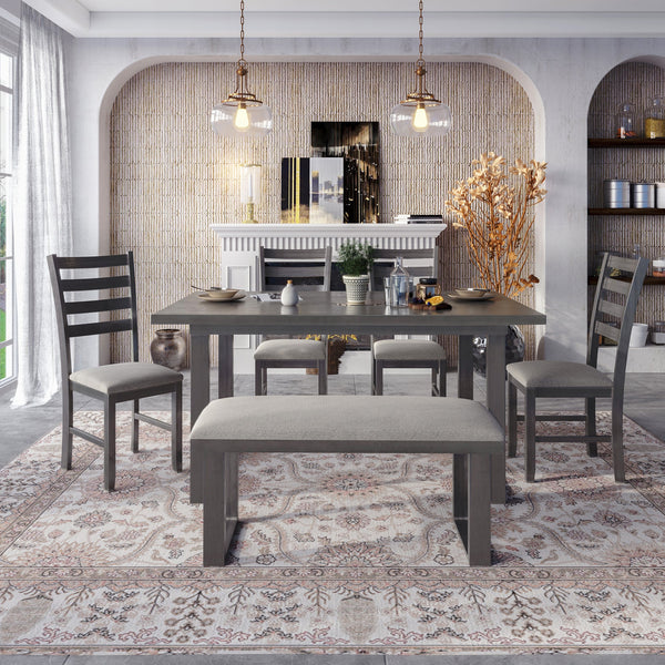 6-Piece Solid Wood Dining Room Set