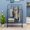 Freestanding Double Rods Clothing Garment Rack