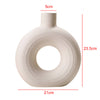 2Pcs Nordic Ceramic Vase Snuggle Set in White Matte