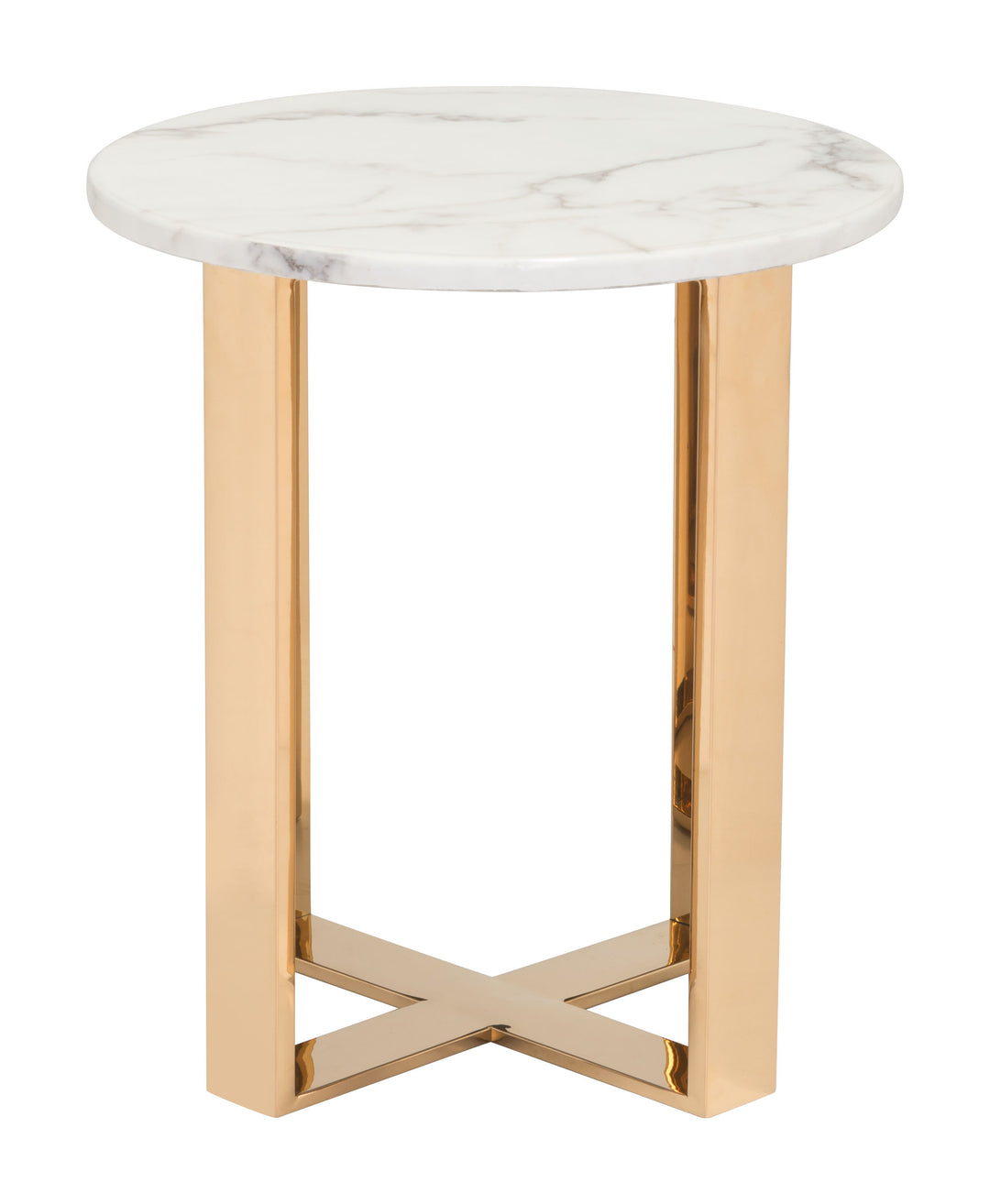 The Atlas End Table White & Gold  Era and Style Inspired Home Decor 1