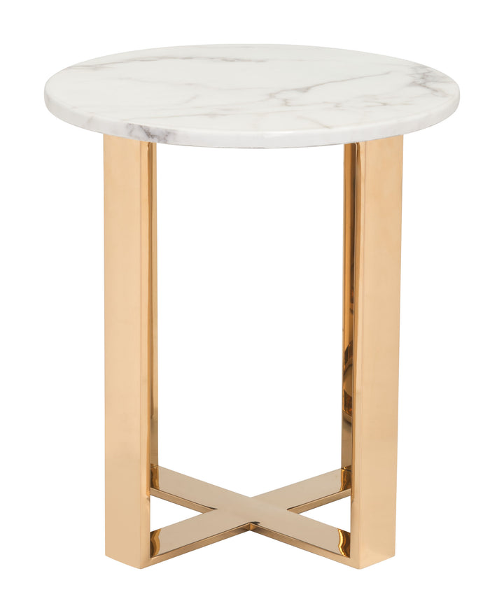 The Atlas End Table White & Gold  Era and Style Inspired Home Decor 1