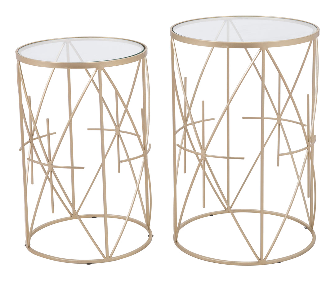 The Hadrian Side Table Set (2-Piece) Gold  Era and Style Inspired Home Decor 1