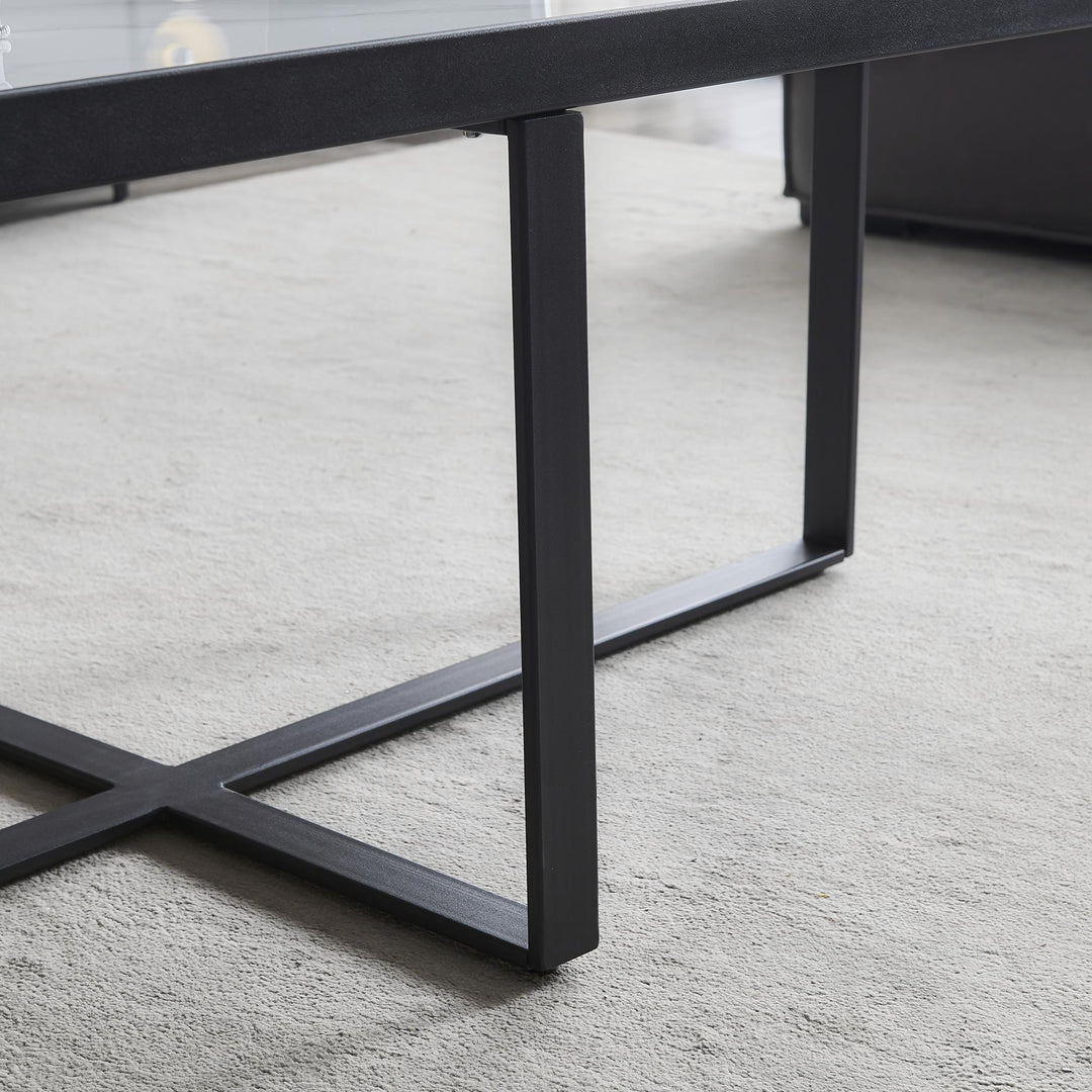 Minimalism Rectangle Coffee Table With Sintered Stone Top