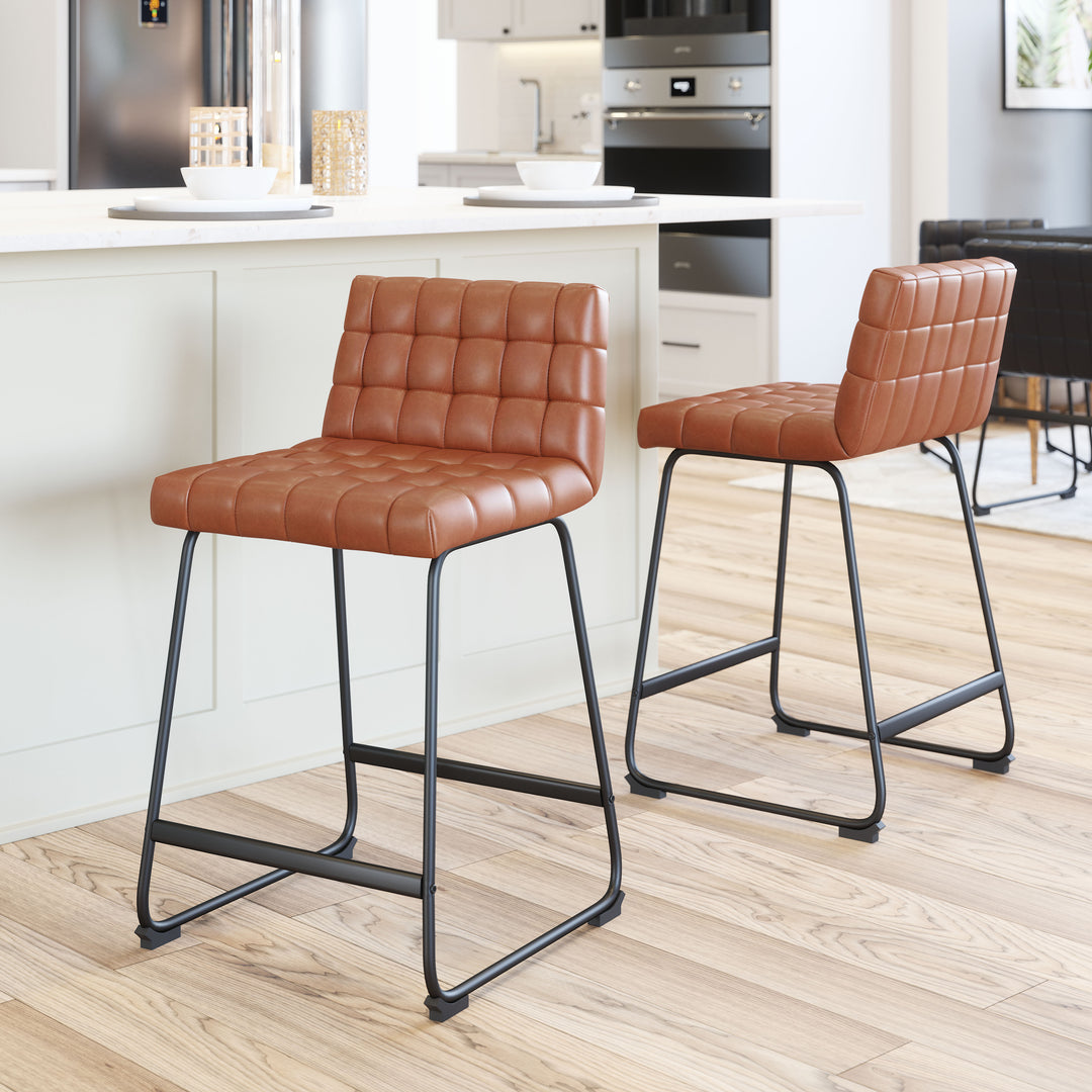 The Pago Counter Stool (Set of 2) Brown  Era and Style Inspired Home Decor 1