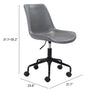 The Byron Office Chair Gray  Era and Style Inspired Home Decor 1