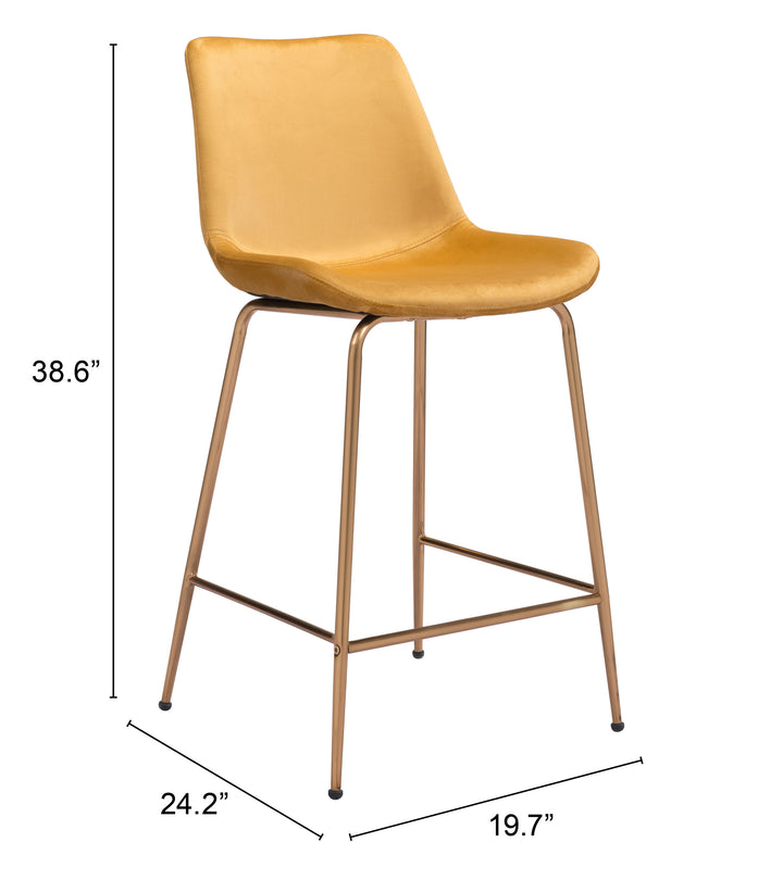 The Tony Counter Stool Yellow & Gold  Era and Style Inspired Home Decor 1