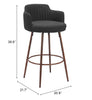 The Kono Swivel Barstool (Set of 2) Black & Walnut  Era and Style Inspired Home Decor 1