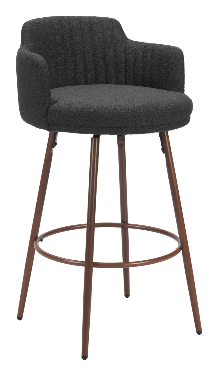 The Kono Swivel Barstool (Set of 2) Black & Walnut  Era and Style Inspired Home Decor 1