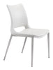 The Ace Dining Chair (Set of 2) White & Silver  Era and Style Inspired Home Decor 1