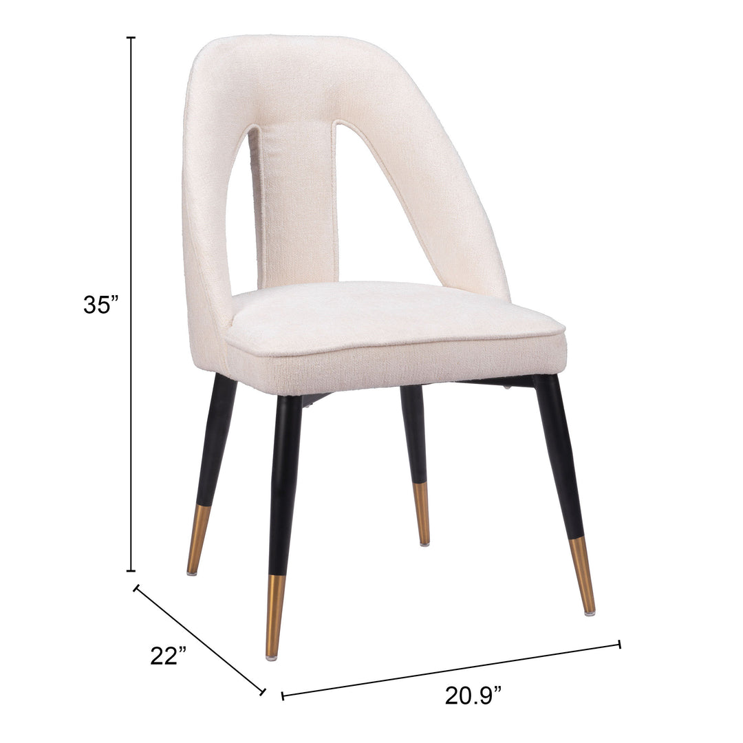 The Artus Dining Chair Ivory  Era and Style Inspired Home Decor 1