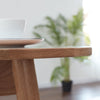 Natural Solid Oak Round Corner Dining Table