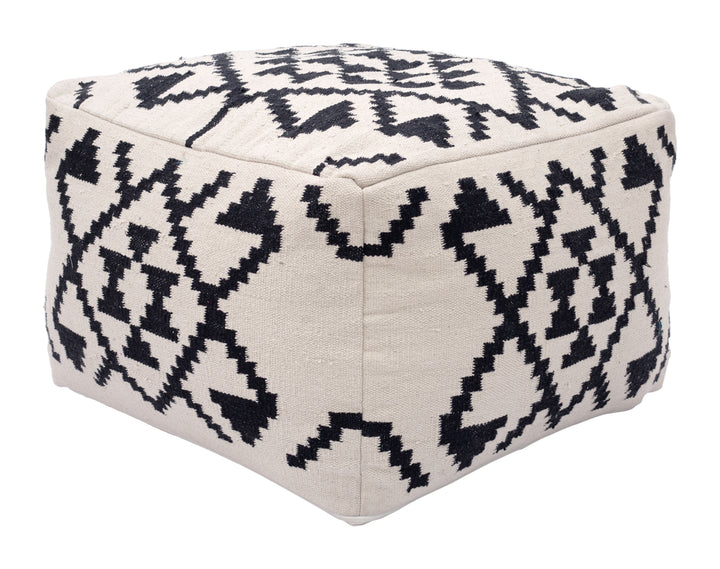 The Lizardo Ottoman Beige & Black  Era and Style Inspired Home Decor 1