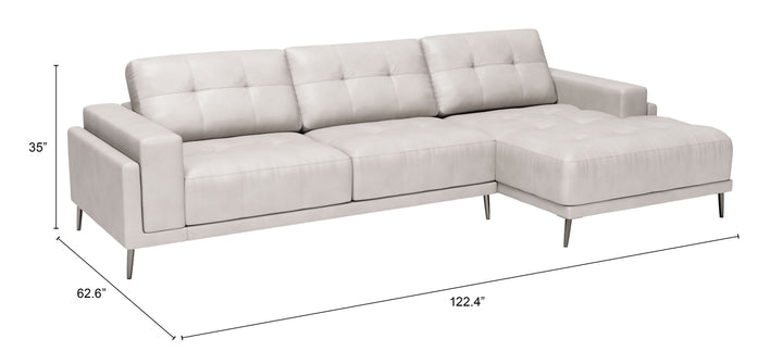 The Bliss RAF Chaise Sectional Beige  Era and Style Inspired Home Decor 1