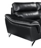 Genuine Leather Black Loveseat