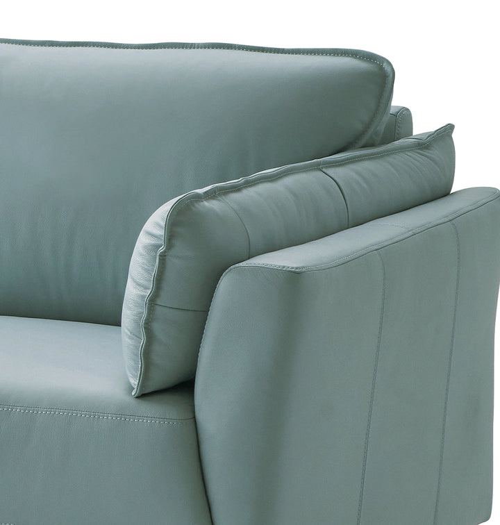 ACME Mesut Chair in Light Blue Top Grain Leather