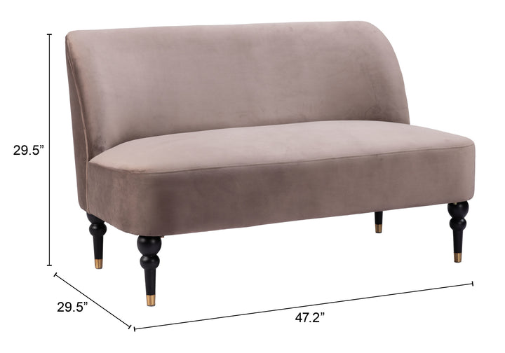 The Bintulu Loveseat Taupe  Era and Style Inspired Home Decor 1