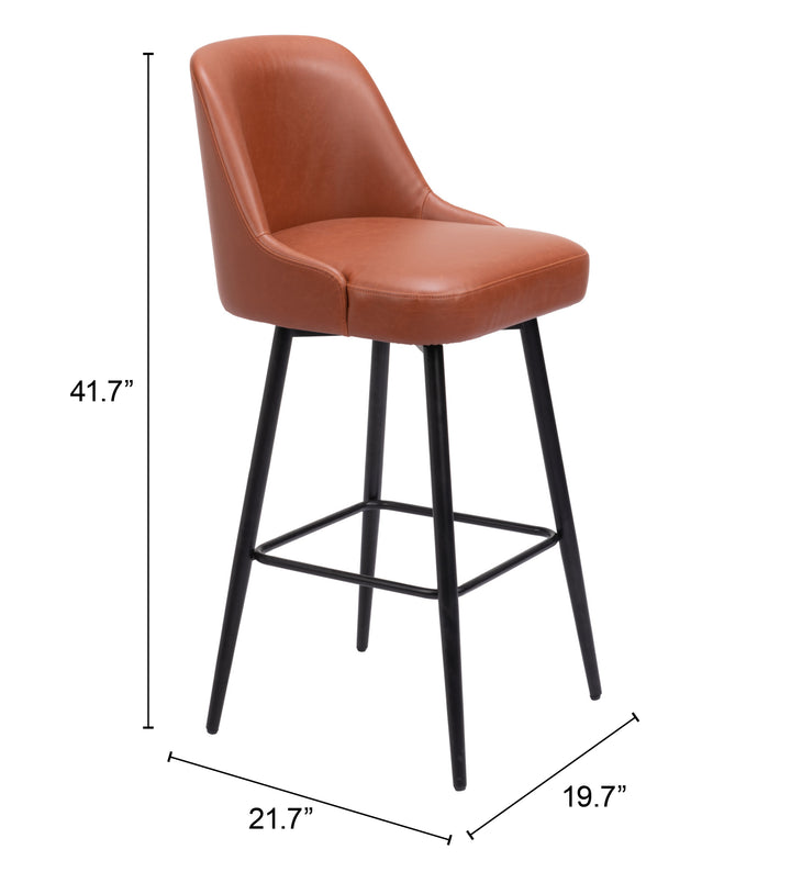 The Keppel Swivel Barstool Brown  Era and Style Inspired Home Decor 1