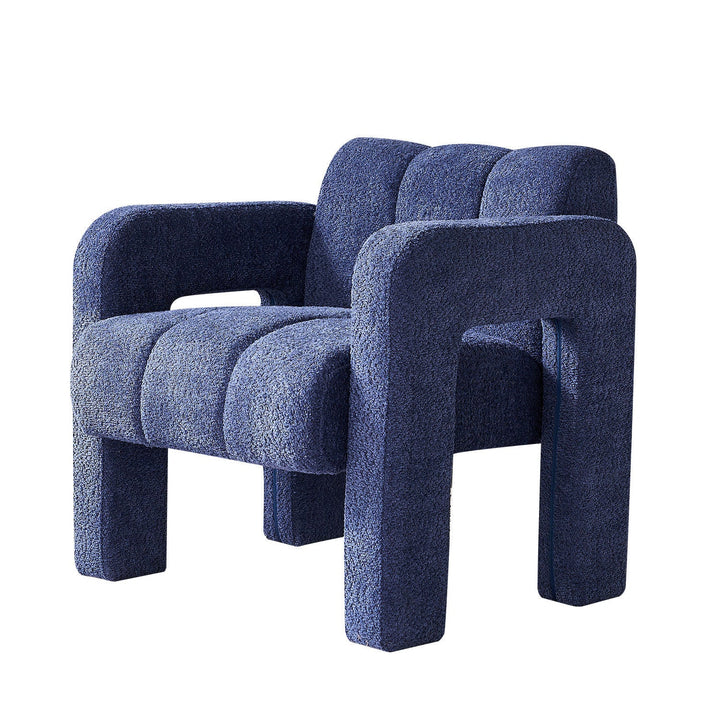 Wide Boucle Upholstered Accent Chair