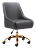 The Madelaine Office Chair Gray & Gold  Era and Style Inspired Home Decor 1