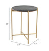 The David Side Table Gray & Gold  Era and Style Inspired Home Decor 1