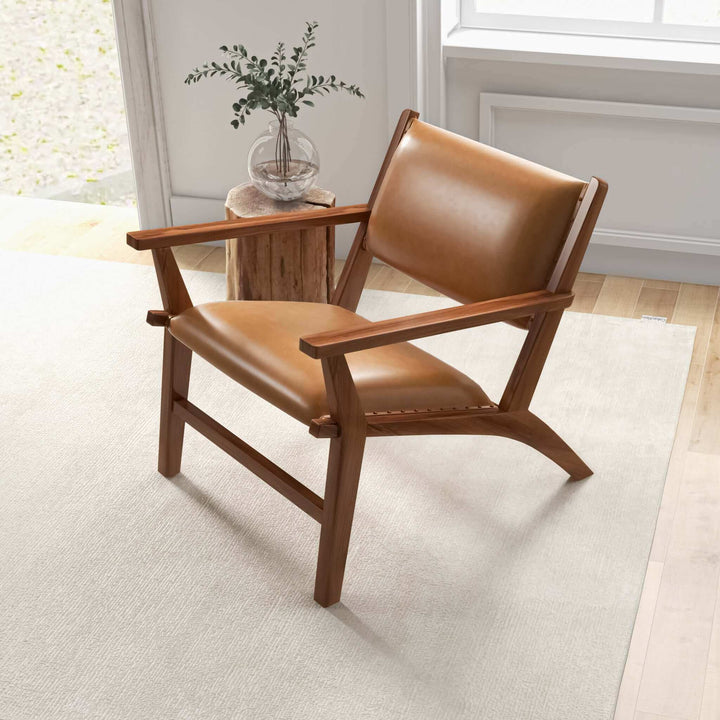 The Hendrix Antique Tan Leather Arm Chair Era and Style Inspired Home Décor 5