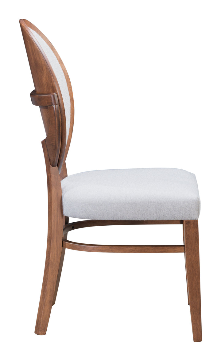 The Regents Dining Chair (Set of 2) Walnut & Light Gray  Era and Style Inspired Home Decor 1