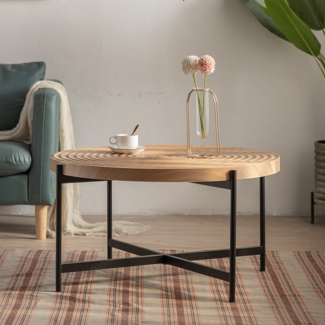 Modern Thread Design Round Coffee Table