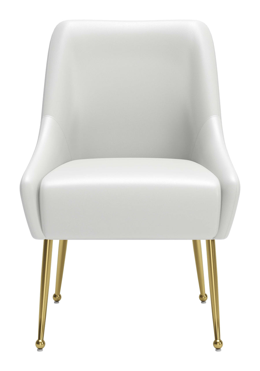 The Maxine Dining Chair White & Gold  Era and Style Inspired Home Decor 1