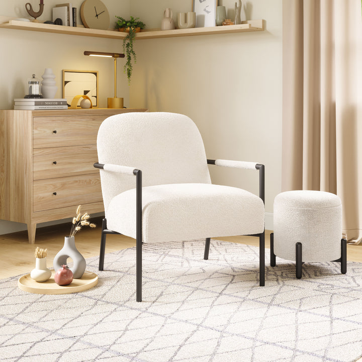 The Chicago Accent Chair Ivory  Era and Style Inspired Home Decor 1