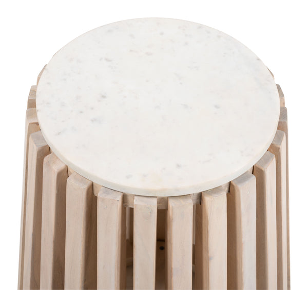 The Cyprus Side Table White & Natural  Era and Style Inspired Home Decor 1