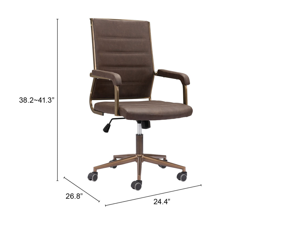 The Auction Office Chair Espresso  Era and Style Inspired Home Decor 1