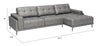 The Bliss RAF Chaise Sectional Gray  Era and Style Inspired Home Decor 1