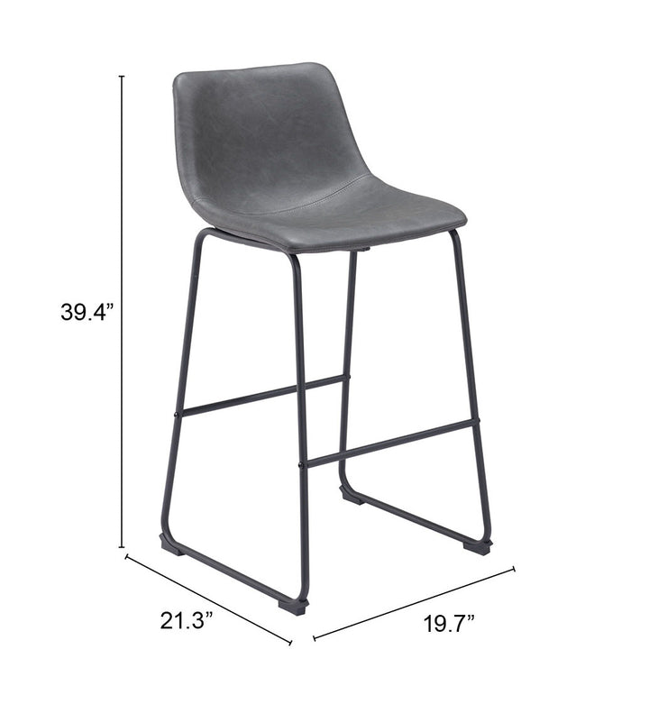 The Smart Barstool (Set of 2) Charcoal  Era and Style Inspired Home Decor 1