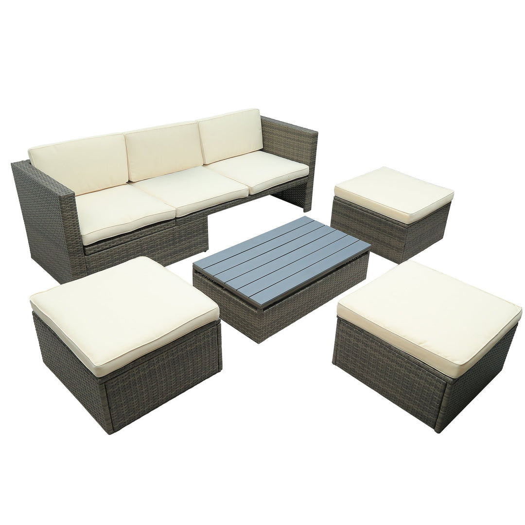 5-Piece Patio Wicker Furniture Set