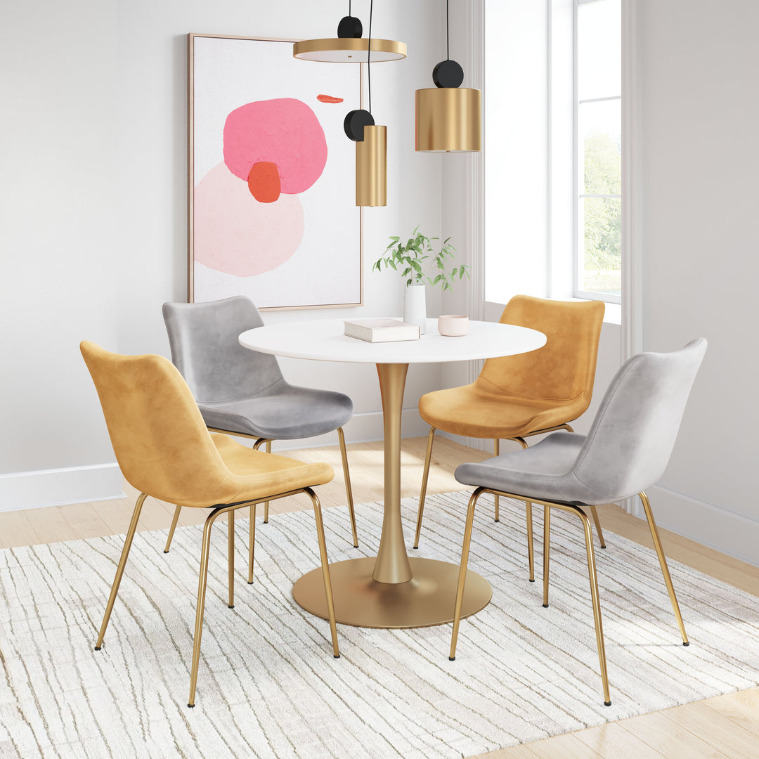 The Opus Dining Table White & Gold  Era and Style Inspired Home Decor 1