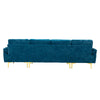 Chic Teal Blue U-Shape Sectional Sofa