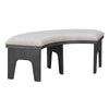 5-Piece Dining Table Set with Curved Bench