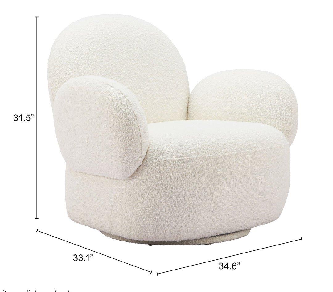 The Pilka Swivel Chair White  Era and Style Inspired Home Decor 1