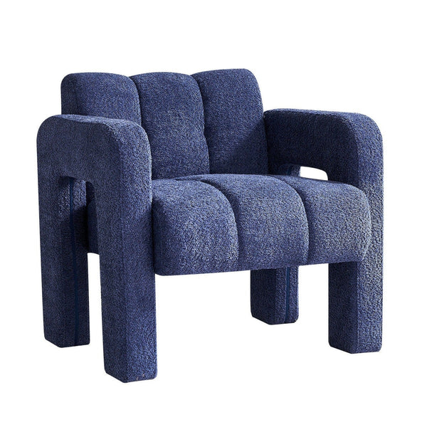 Wide Boucle Upholstered Accent Chair