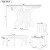 5-Piece Dining Table Set with Curved Bench