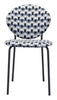 The Clyde Dining Chair (Set of 2) Geometric Print & Black  Era and Style Inspired Home Decor 1