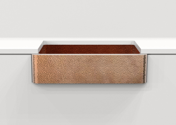 Hand-Hammered Madero Copper Farmhouse Sink