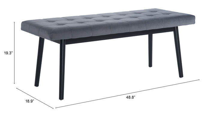 The Tanner Bench Gray & Black  Era and Style Inspired Home Decor 1