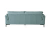 ACME Mesut Light Blue Top Grain Leather Sofa