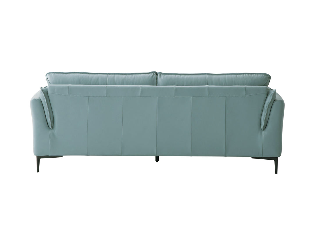 ACME Mesut Light Blue Top Grain Leather Sofa