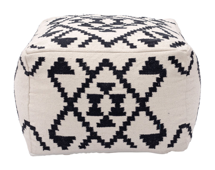 The Lizardo Ottoman Beige & Black  Era and Style Inspired Home Decor 1