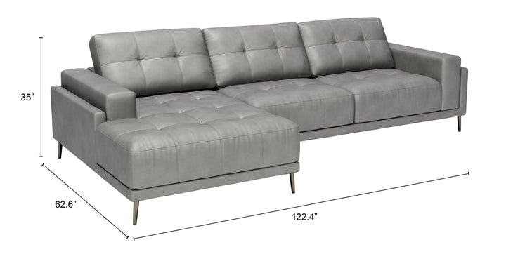 The Bliss LAF Chaise Sectional Gray  Era and Style Inspired Home Decor 1