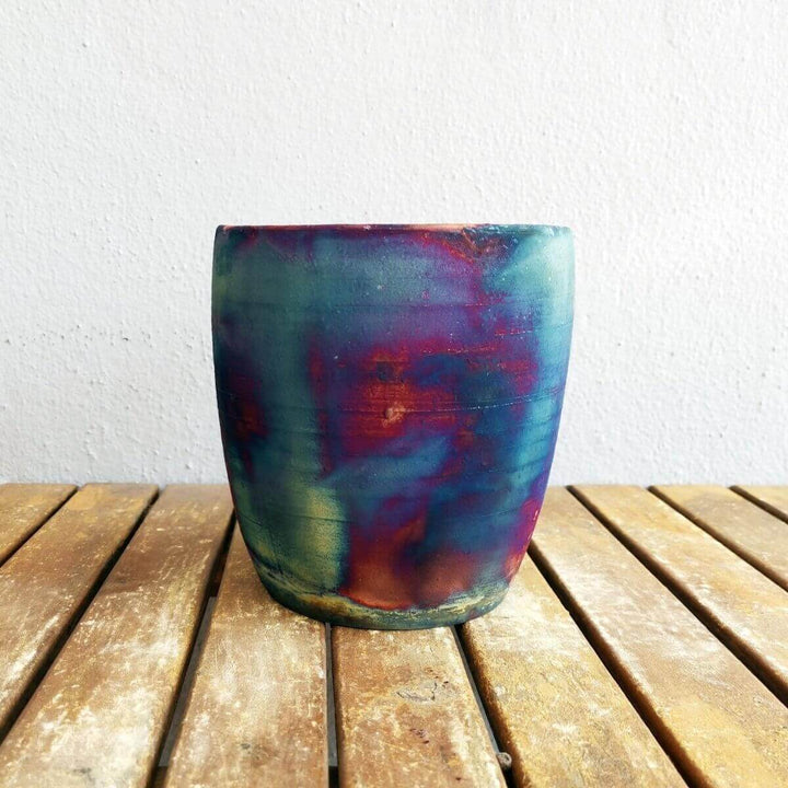 Seicho - Ceramic Raku planter pot for Indoor plants by RAAQUU