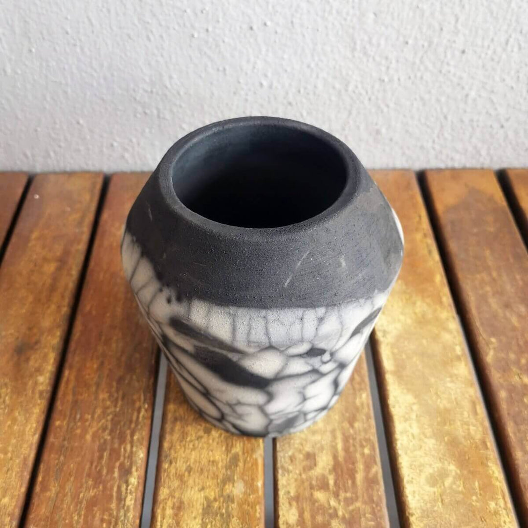 Hoseki Ceramic Raku Pottery Vase by RAAQUU