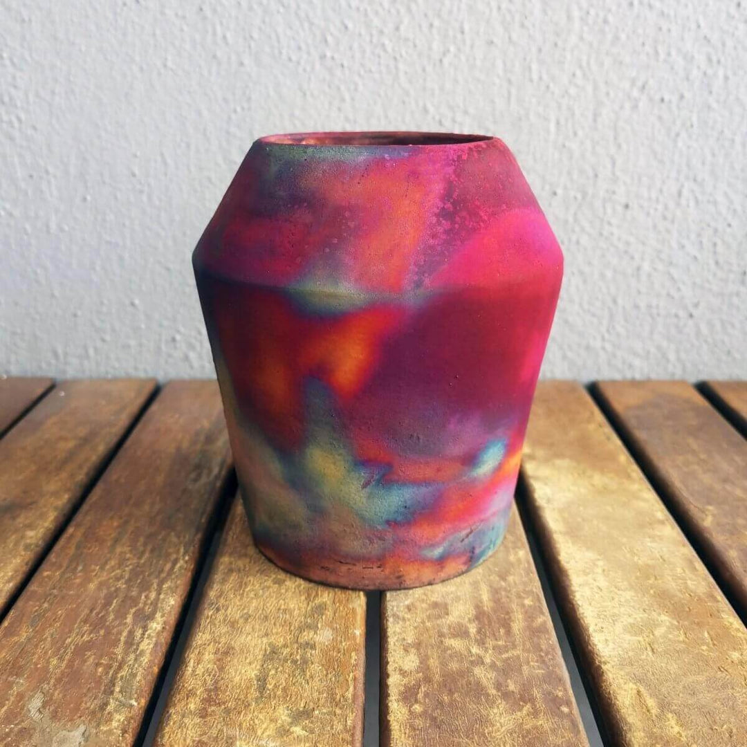 Hoseki Ceramic Raku Pottery Vase by RAAQUU